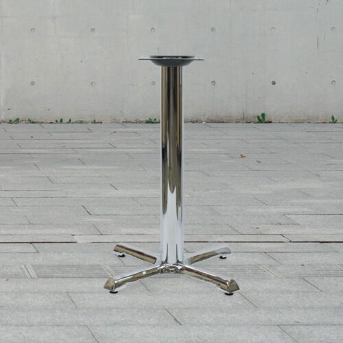 Polished Chrome 22x22 Inch Cross SS Series Table Base