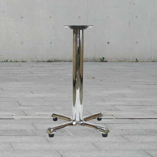 Polished Chrome 30x30 Inch Cross SS Series Table Base