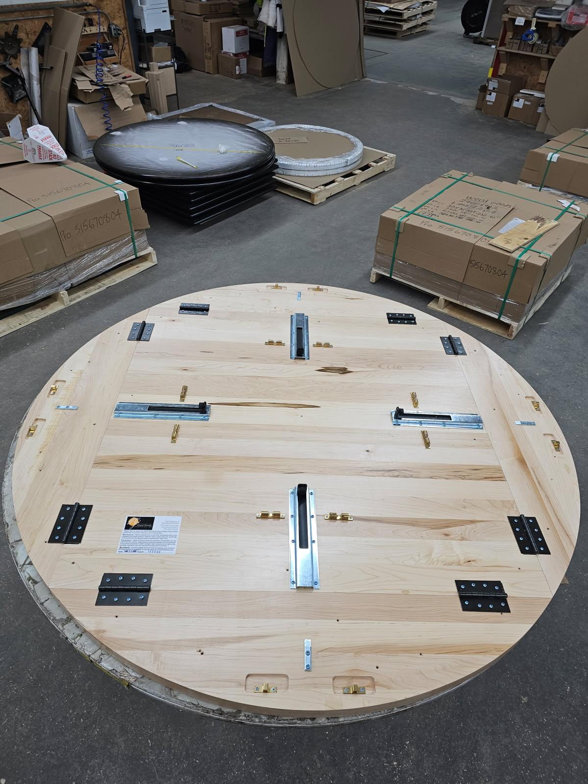 Flip Top Drop Leaf Detail for Custom USA Wood Tops