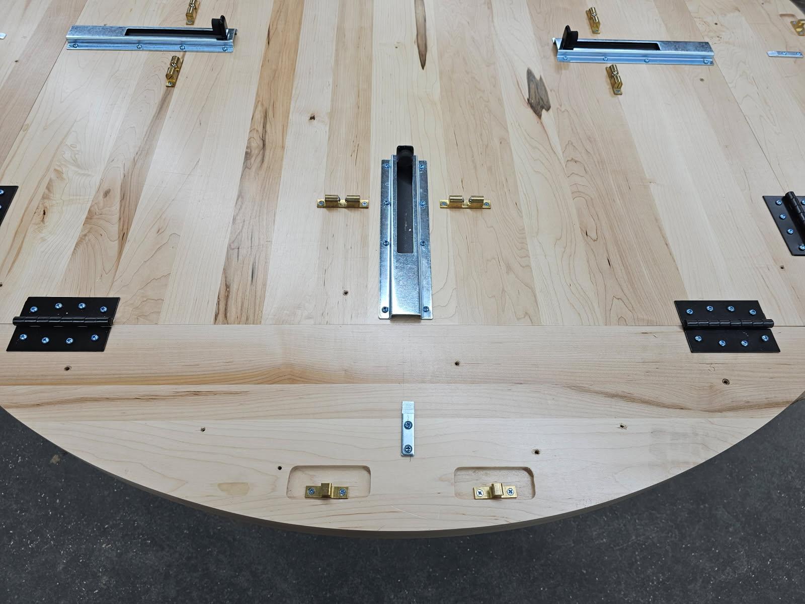 Flip Top Drop Leaf Detail for Custom USA Wood Tops