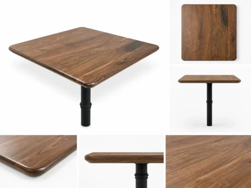 Black Walnut with Rounded Undercut Edges