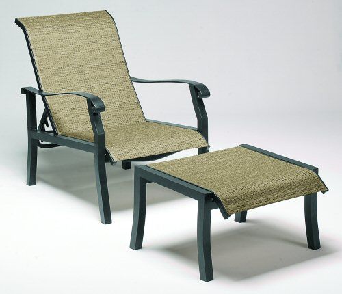 Cortland Sling Adjustable Lounge Chair and Ottoman