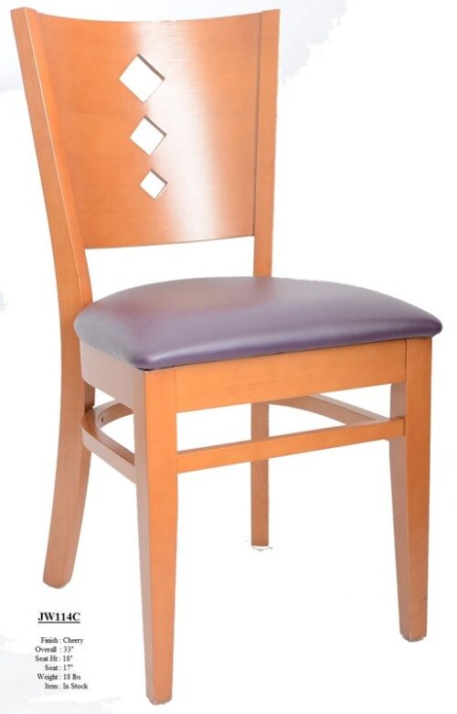 Rubberwood Restaurant Chair JW114 Cherry