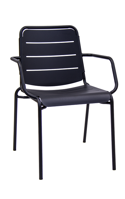 Black Steel Outdoor Arm Chair OF-35-ER