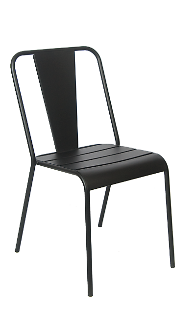 Black Steel Outdoor Side Chair (OF-11-B-ER)