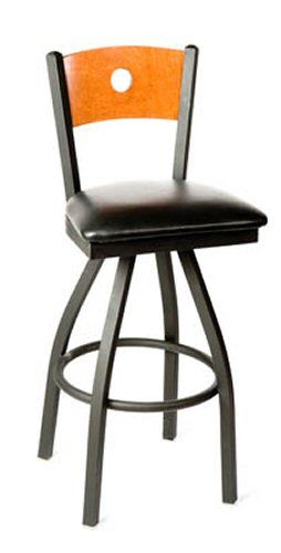 Bullseye Back Swivel Bar Chair