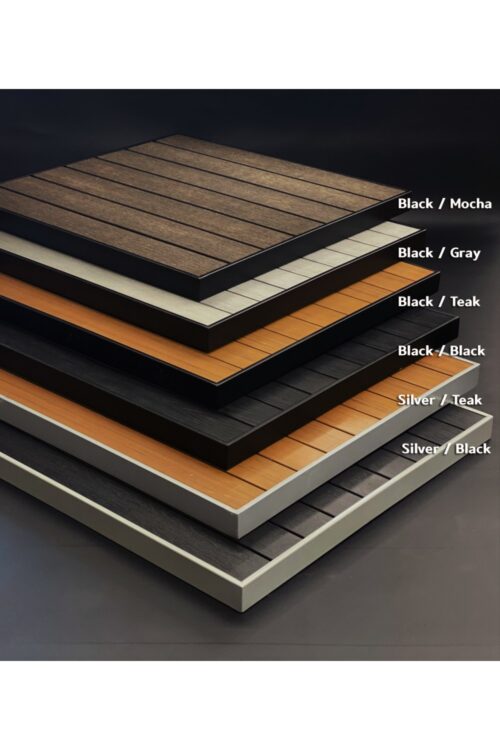 Aluminum Framed Synthetic Teak Outdoor Table Tops