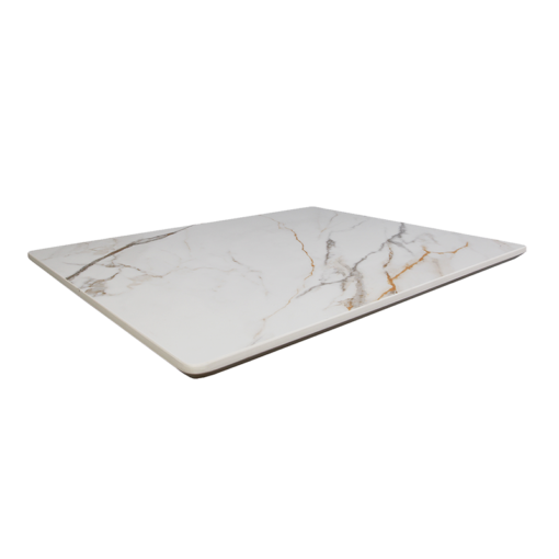 White Marble Sintered Stone Outdoor Table Tops (#ST-13-ER)