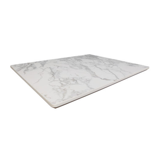 White Marble Sintered Stone Outdoor Table Tops (#ST-14-ER)