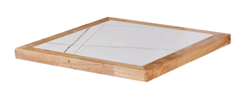 White Stone with Cherry Stained Edge (ST-7-ER)