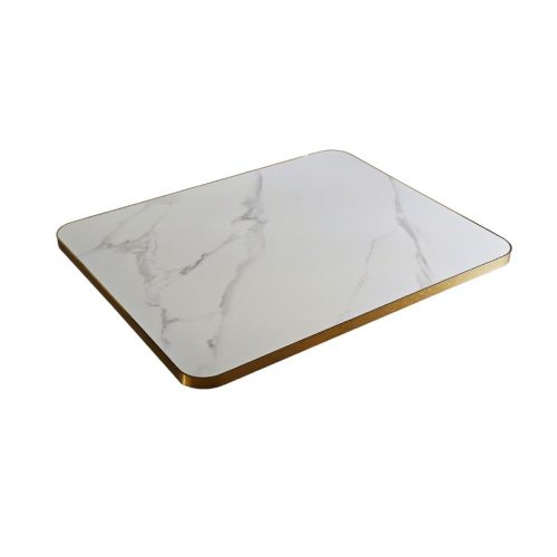 Marble White/Gray with Gold Aluminum Edge (ST-35-ER)