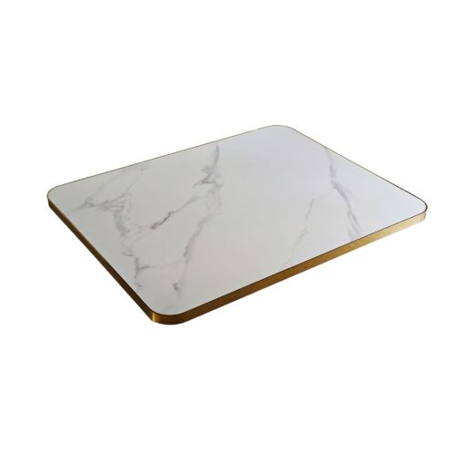 Marble White/Gray with Gold Aluminum Edge (ST-35-ER)