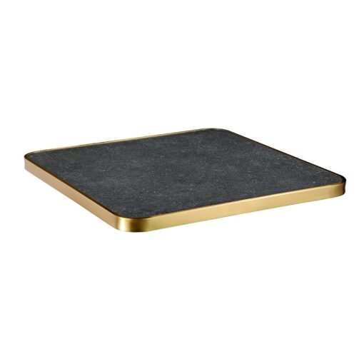 Subtle Speckling, Dark Textured with Gold Stainless Steel Edge (ST-38-ER)