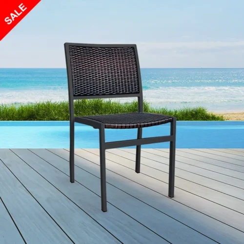 Hermosa Side Chair - PE Rattan (Black)